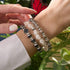 Ivory | Silver | Firefly Glass Clover Bracelet